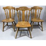 Three pine chairs