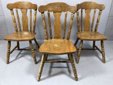 Three pine chairs