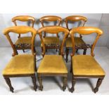 Set of six Victorian dining room chairs