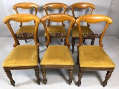 Set of six Victorian dining room chairs