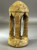 Carved Limestone four column candle Niche, fine interiors piece approx 12cm tall