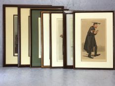 VINCENT BROOKS, DAY & SON; a collection of seven framed Vanity Fair Spy prints