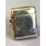 Silver Hallmarked Vesta case Birmingham by maker John Rose