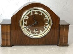 British Westminster mantle clock, circa 1950 with platform balance movement, working order