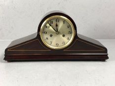Quality German 'Constantia' mantle clock by Metzner & Co circa 1925 with inlaid banding on case,