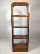 Tall Art Deco style shelving unit, approx 173cm tall x 60cm wide