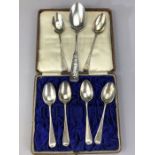 Collection of Silver Hallmarked spoons, two Georgian, the largest marked Sterling total weight