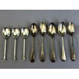 Collection of eight hallmarked silver spoons approx 120g