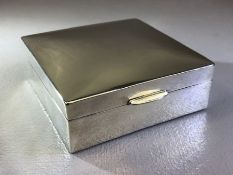 Indian Silver 935 Cigarette box marked for J. Manikrai & Sons approx 8.5cm square
