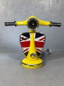 Modern Vespa-style lamp, approx 33cm tall