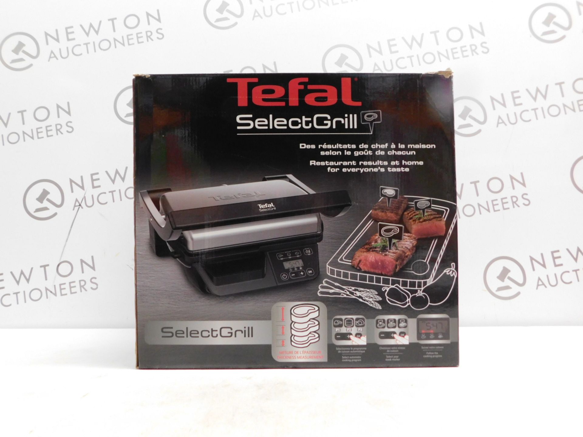 1 BOXED TEFAL SELECT GRILL GC740B40 5 PORTION ELECTRIC HEALTH GRILL RRP Â£199