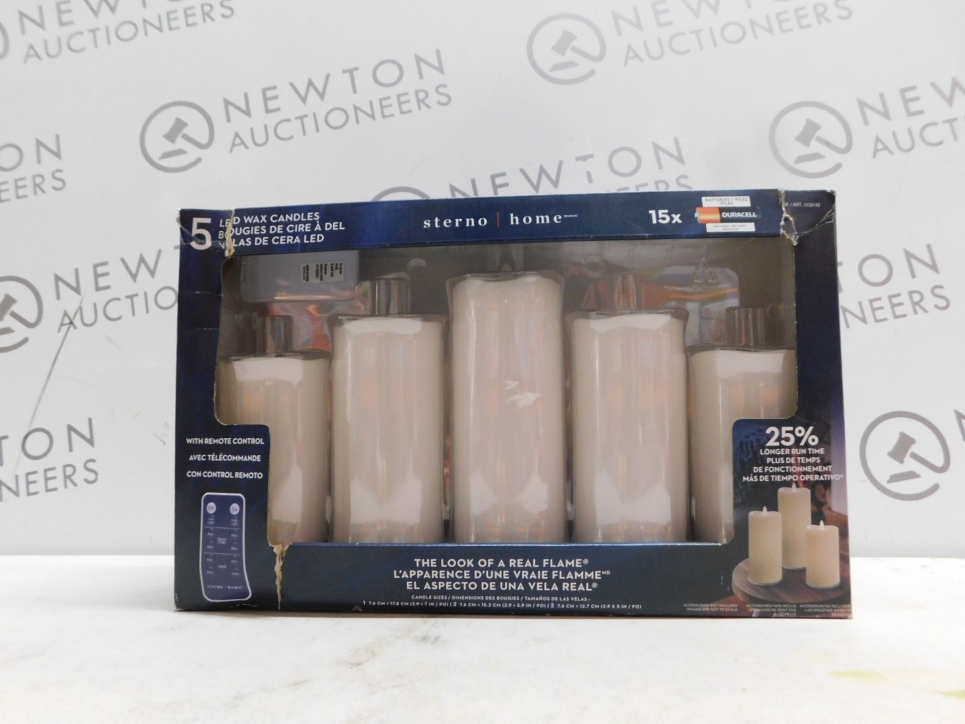 1 BOXED SET OF 5 LED FLAMELESS LED WAX CANDELS RRP Â£39.99