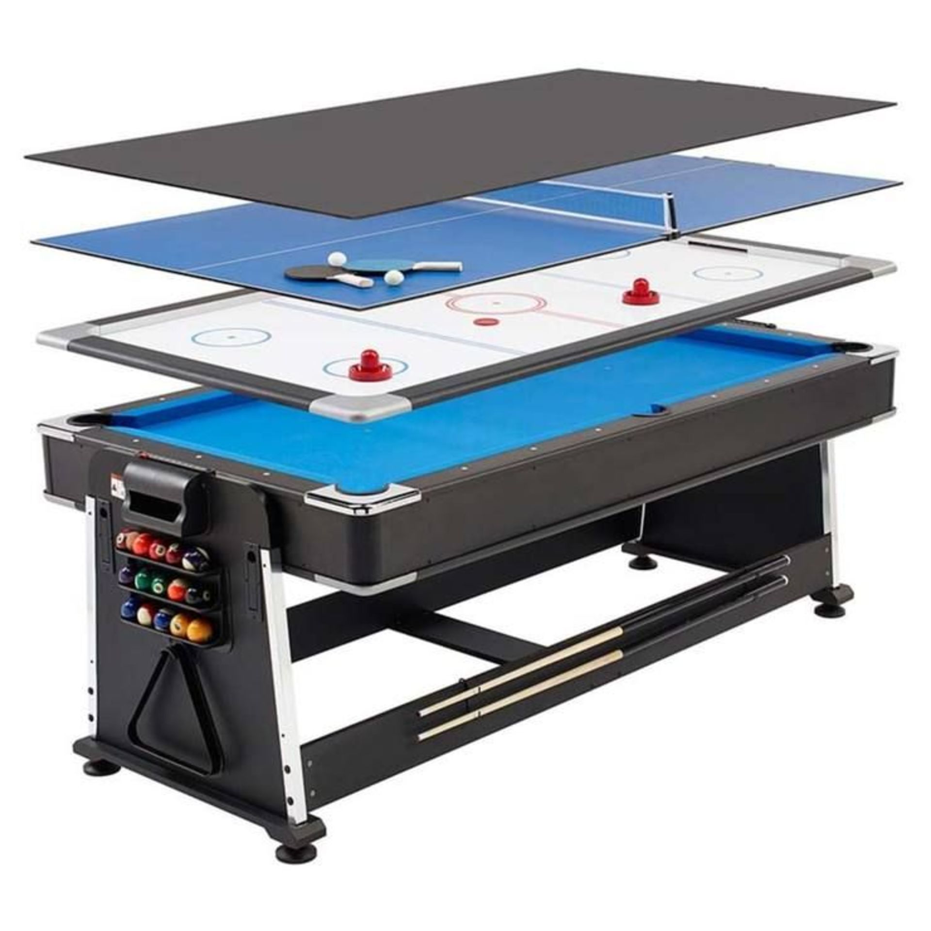 1 MIGHTYMAST LEISUIRE REVOLVER 7FT 3-IN-1 MULTIGAMES TABLE RRP Â£599 (GENERIC IMAGE GUIDE)