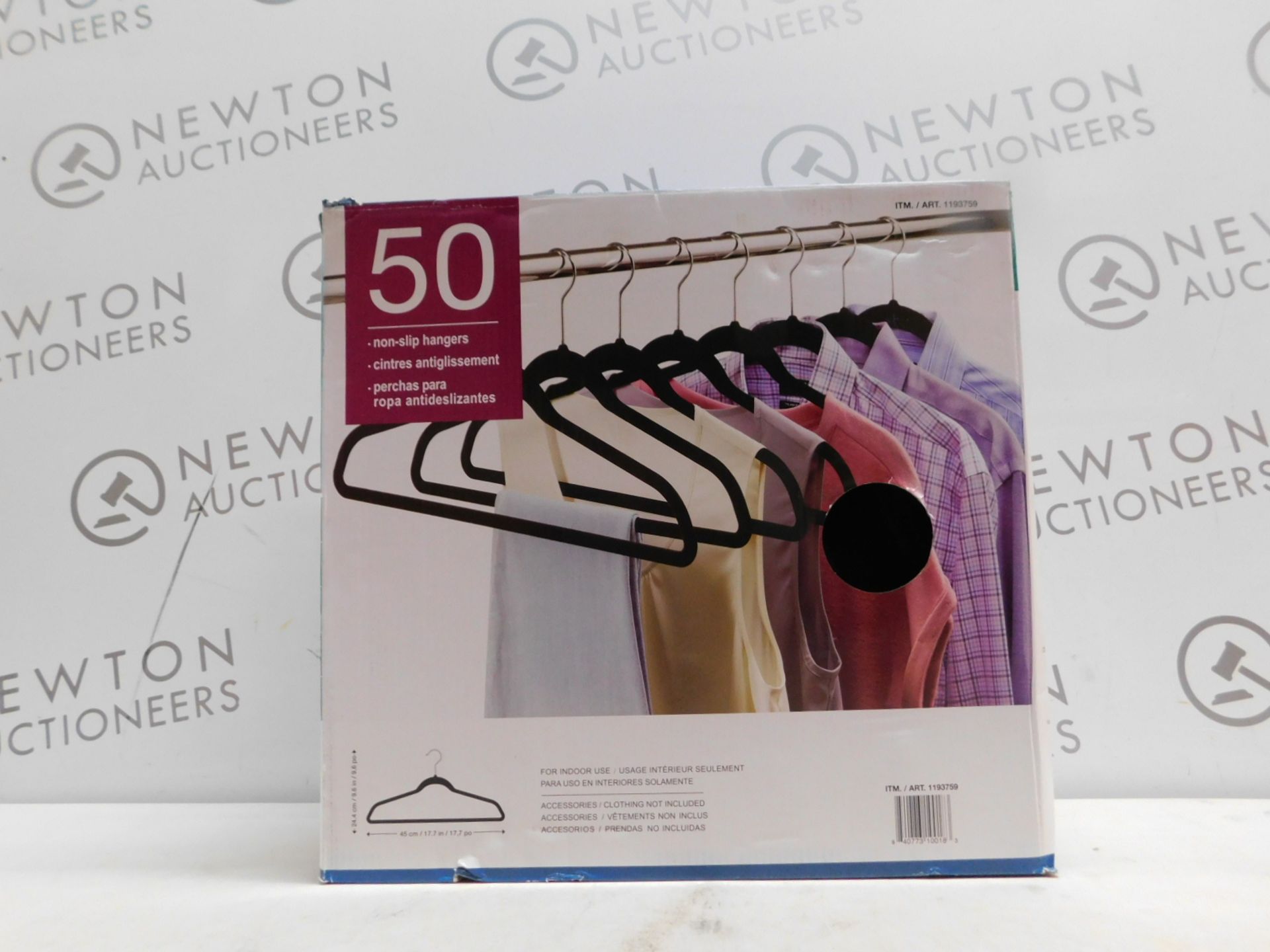 1 BOXED SET OF APPROXIMATELY 50 NON SLIP HANGERS RRP Â£39.99