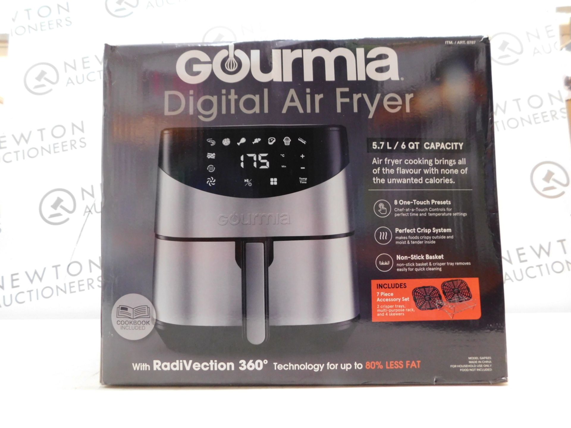 1 BOXED GOURMIA 5.7L DIGITAL AIR FRYER RRP Â£89.99
