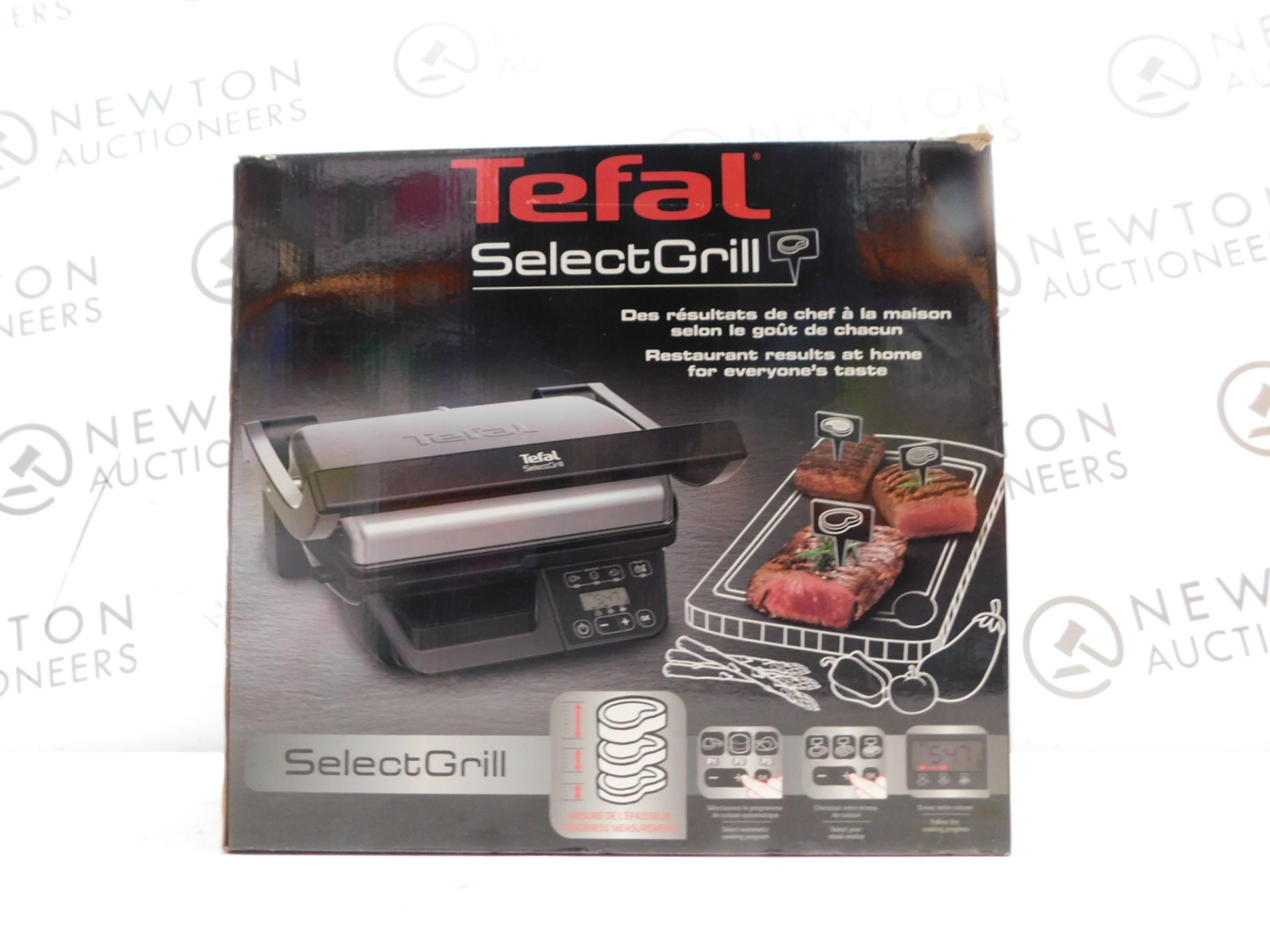 1 BOXED TEFAL SELECT GRILL GC740B40 5 PORTION ELECTRIC HEALTH GRILL RRP Â£199