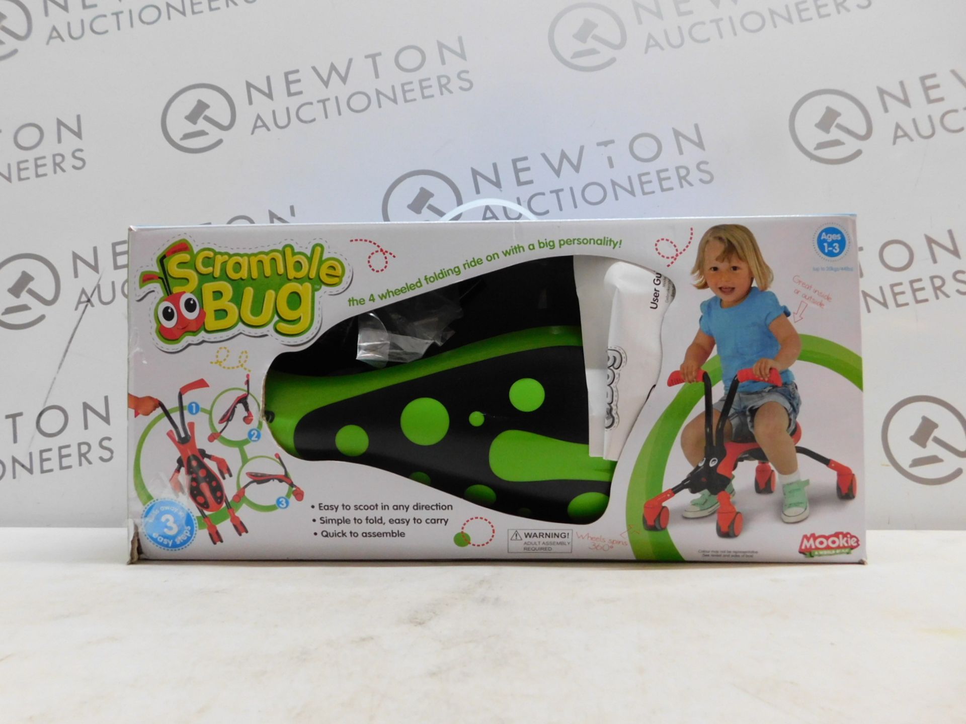 1 BOXED SCRAMBLE BUG BEETLE RIDE-ON BIKE RRP Â£39