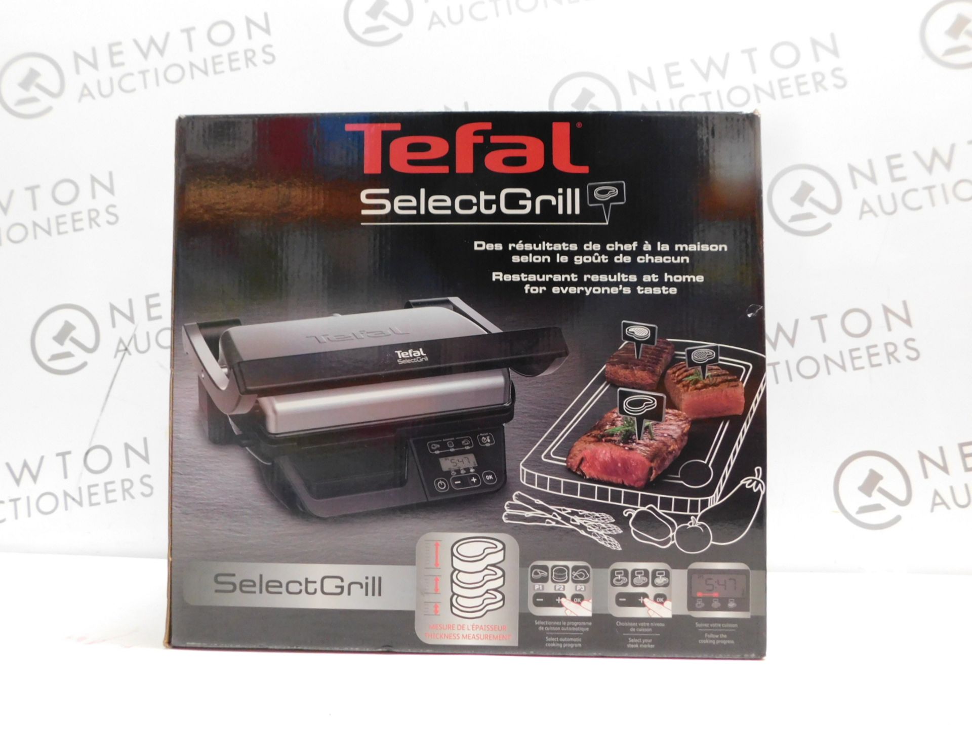 1 BOXED TEFAL SELECT GRILL GC740B40 5 PORTION ELECTRIC HEALTH GRILL RRP Â£199