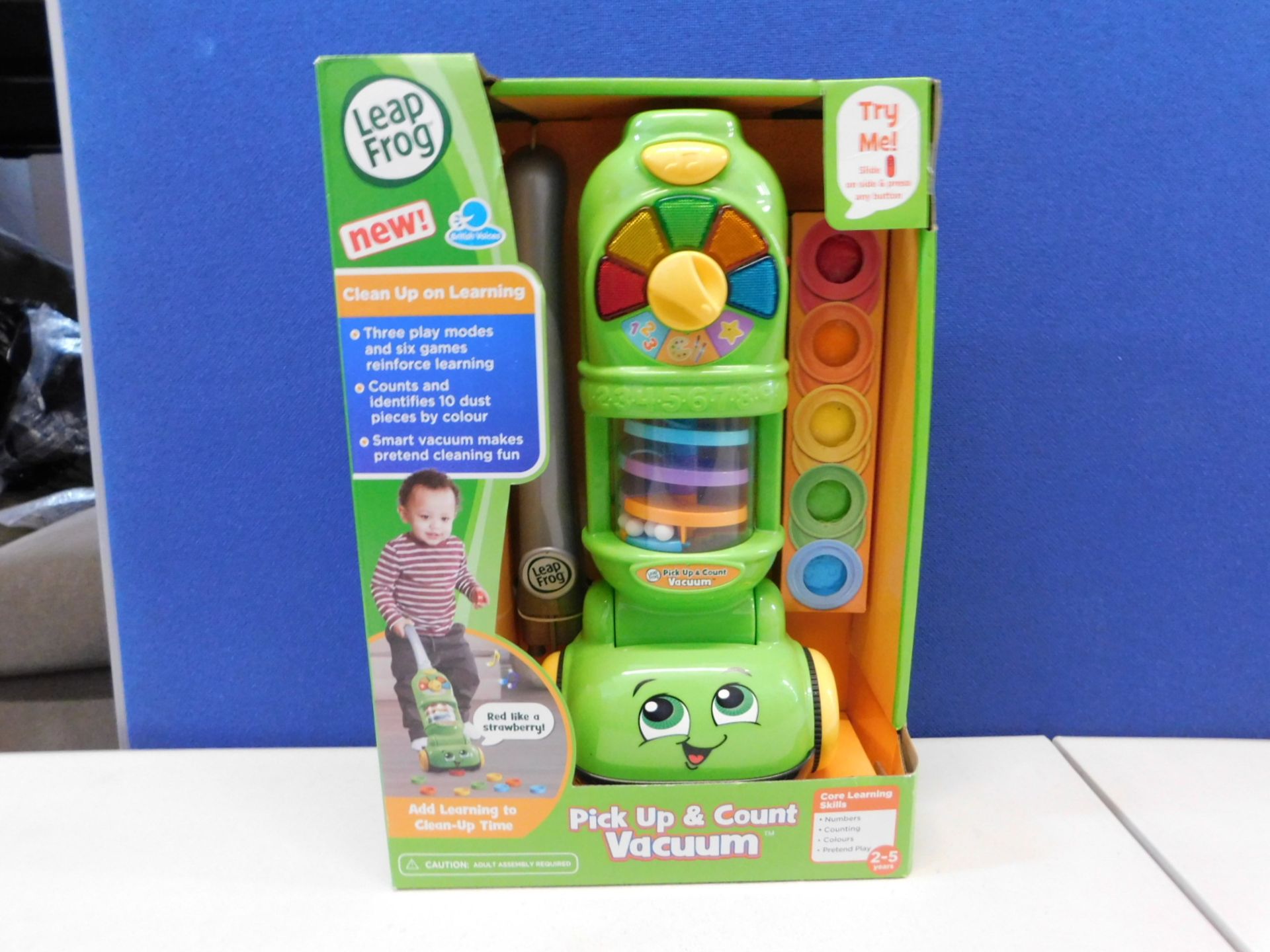 1 BRAND NEW BOXED LEAP FROG PICK UP AND COUNT VACUUM TOY RRP Â£49.99