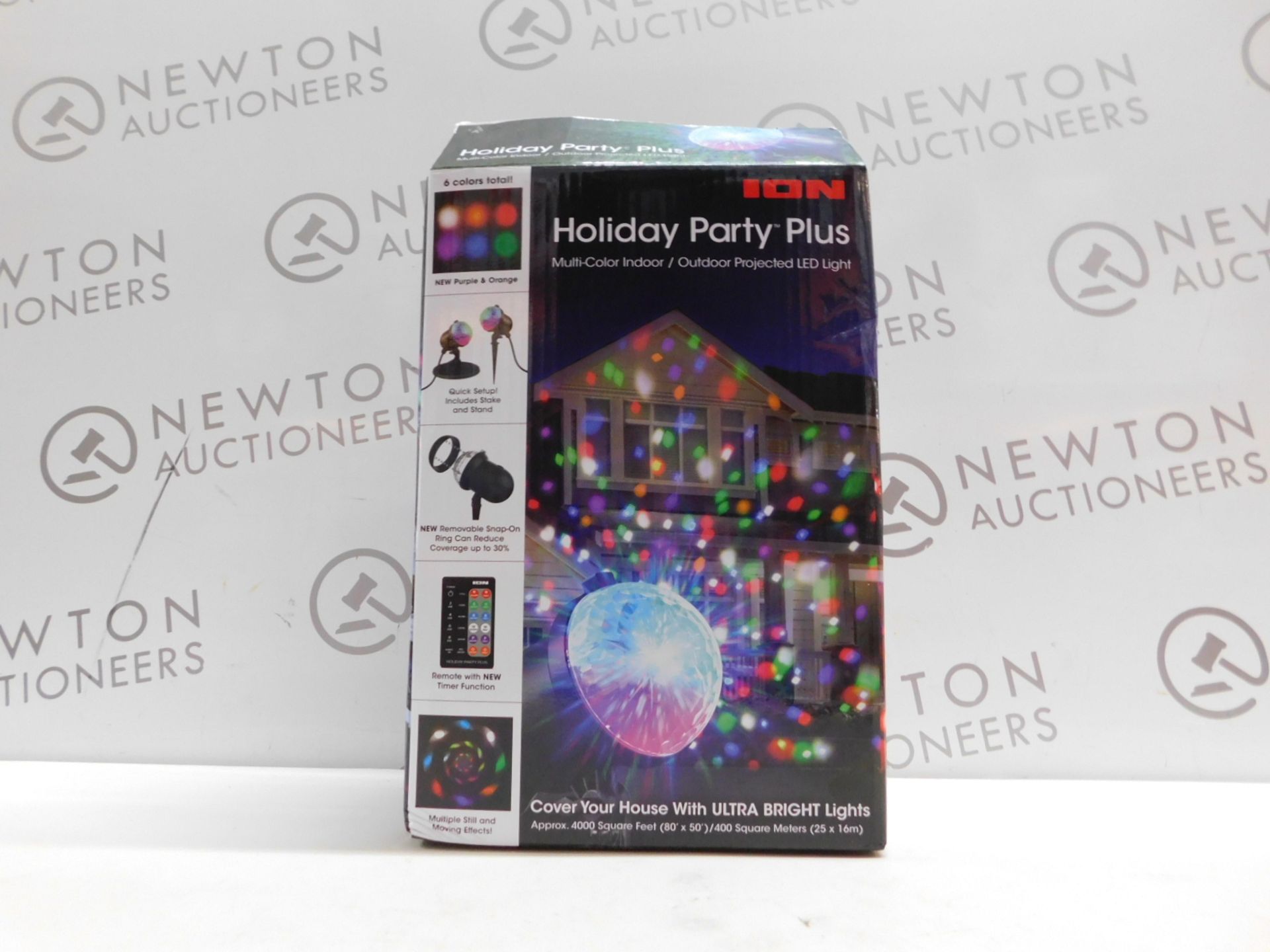 1 BOXED ION HOLIDAY PARTY PLUS MULTI-COLOR INDOOR/OUTDOOR PROJECTED LIGHT RRP Â£49