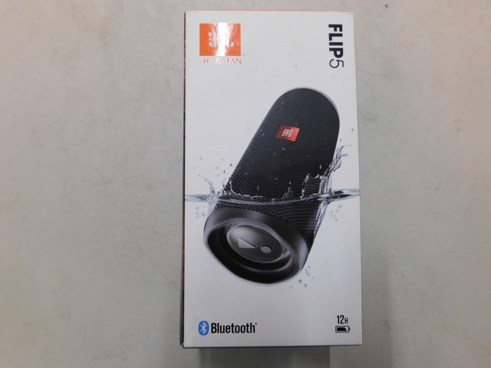 1 BOXED JBL FLIP 5 PARTYBOOST WATERPROOF PORTABLE BLUETOOTH SPEAKER RRP Â£119.99