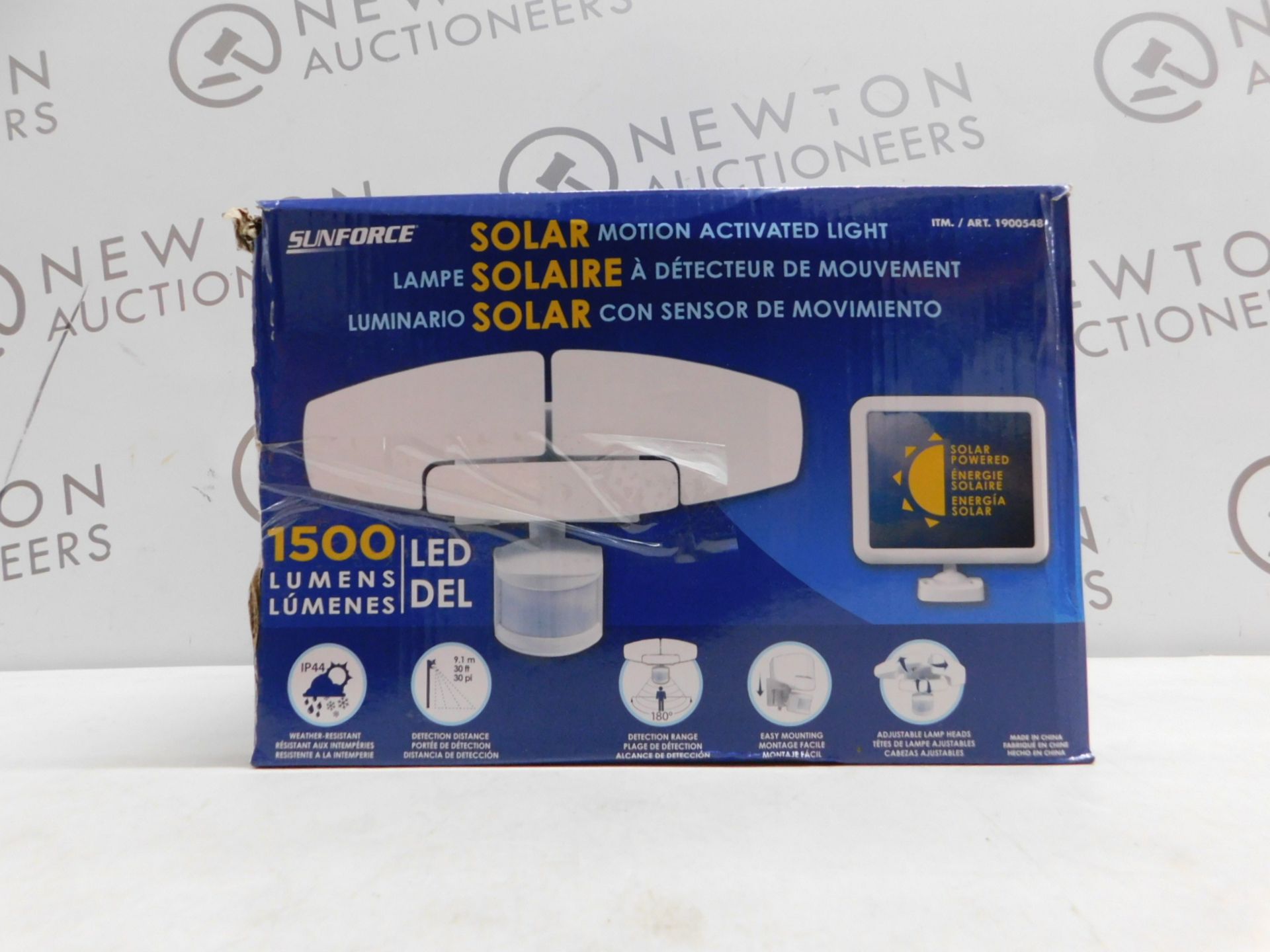 1 BOXED SUNFORCE LED TRIPLE HEAD SOLAR MOTION ACTIVATED LIGHT RRP Â£119.99