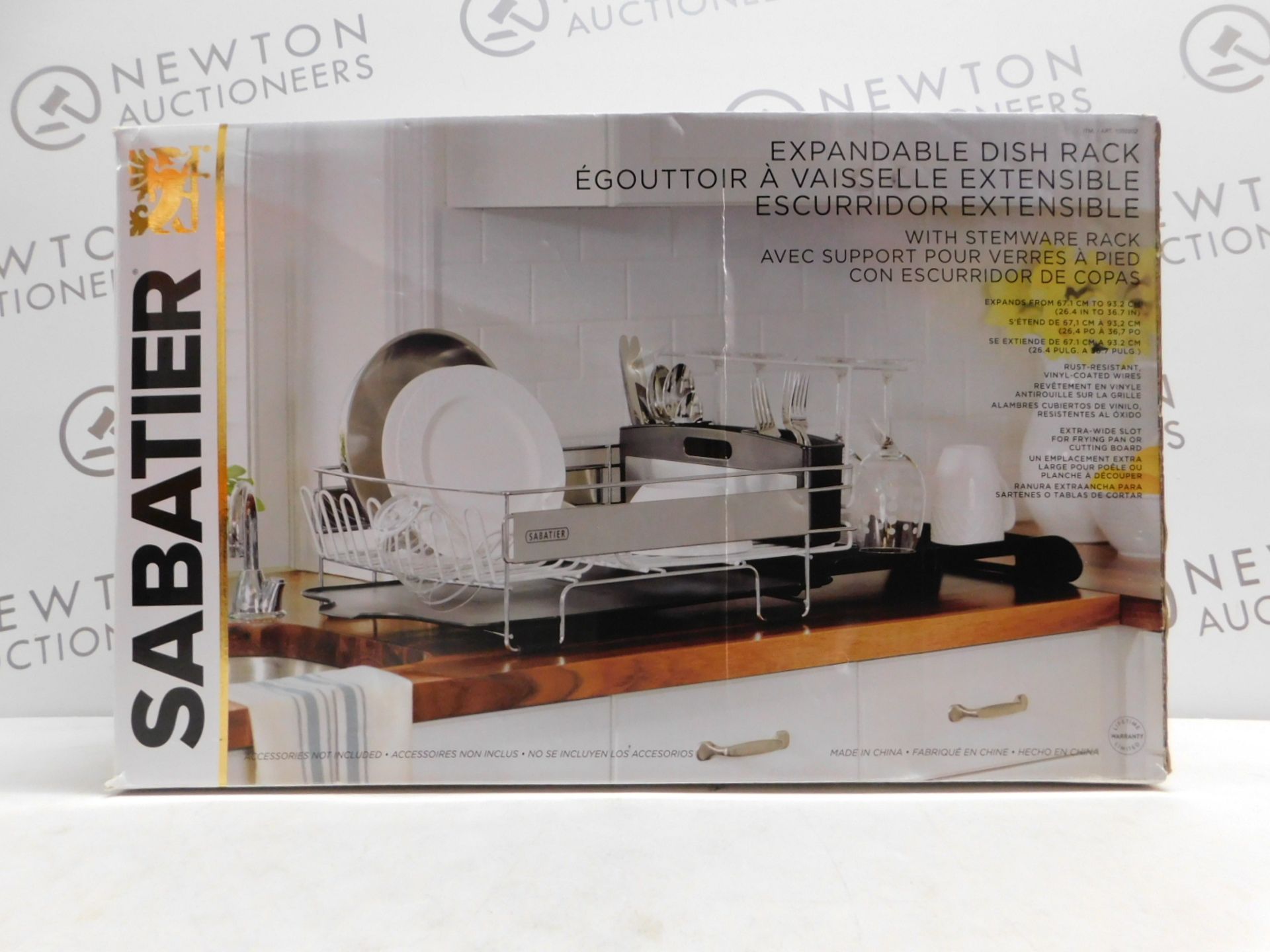 1 BOXED SABATIER EXPANDABLE DISH RACK RRP Â£44.99