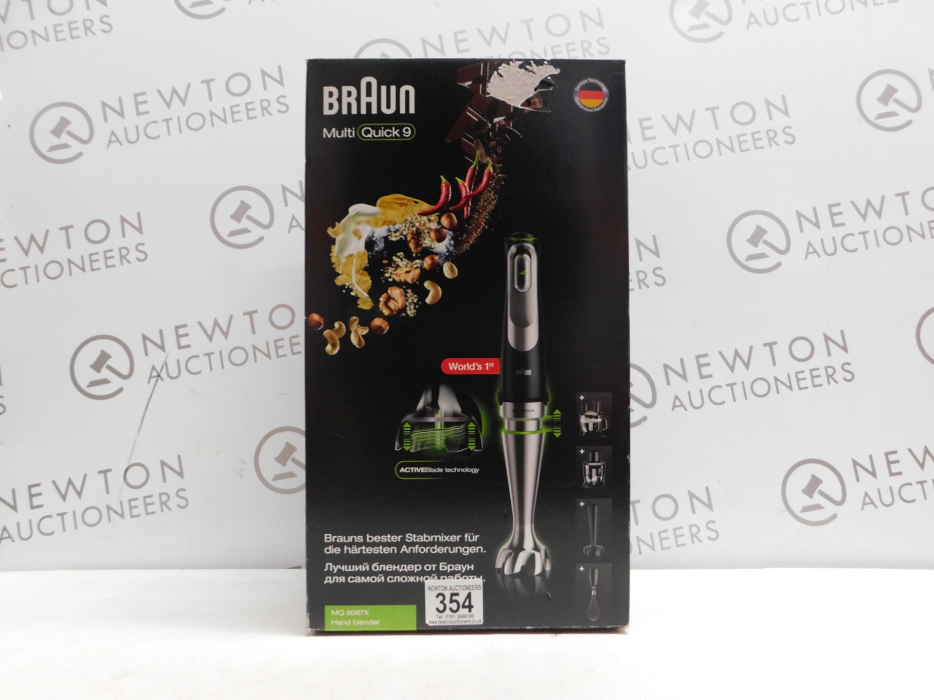 1 BOXED BRAUN MULTI-QUICK 9 MQ9087X HAND BLENDER WITH ACCESSORIES RRP Â£149.99