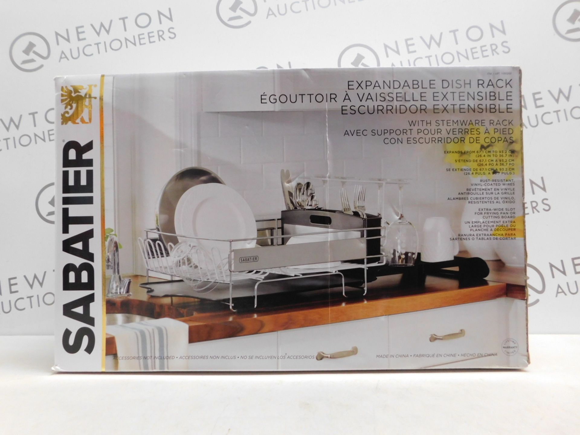 1 BOXED SABATIER EXPANDABLE DISH RACK RRP Â£44.99