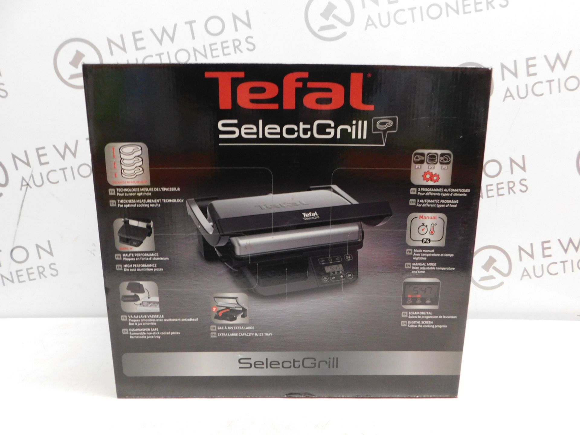 1 BOXED TEFAL SELECT GRILL GC740B40 5 PORTION ELECTRIC HEALTH GRILL RRP Â£199