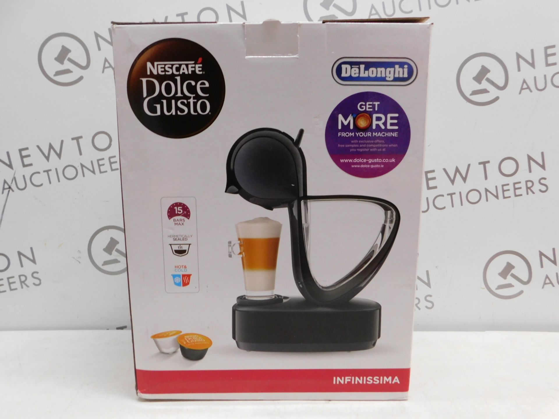 1 BOXED NESCAFE DOLCE GUSTO INFINISSIMA AUTOMATIC COFFEE POD MACHINE BY DELONGHI RRP Â£114.99