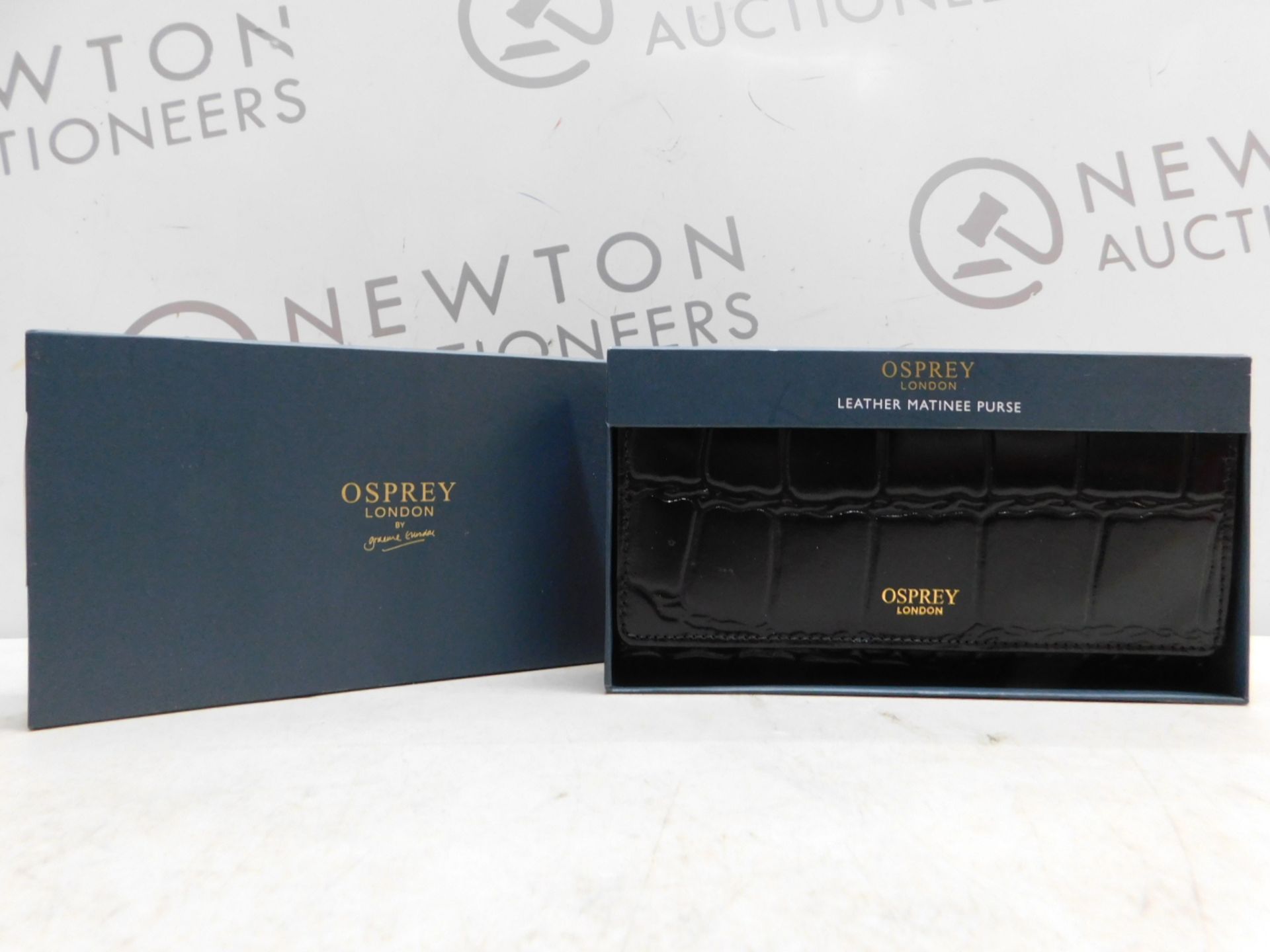 1 BOXED OSPREY WOMENS BLACK LEATHER MATINEE PURSE RRP Â£34.99