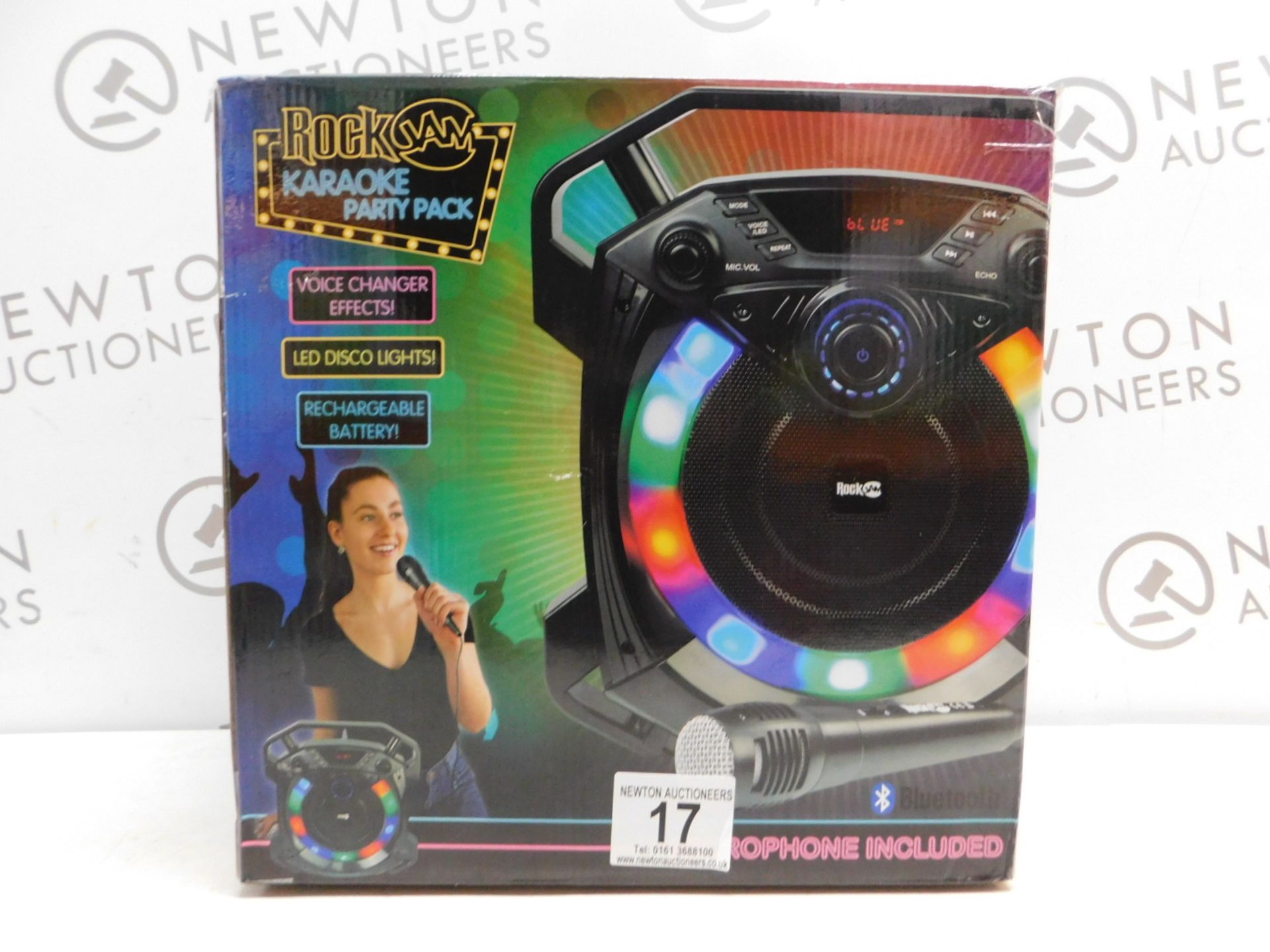 1 ROCKJAM GO LIGHTSHOW BLUETOOTH RECHARGEABLE KAROAKE SPEAKER RRP Â£64.99