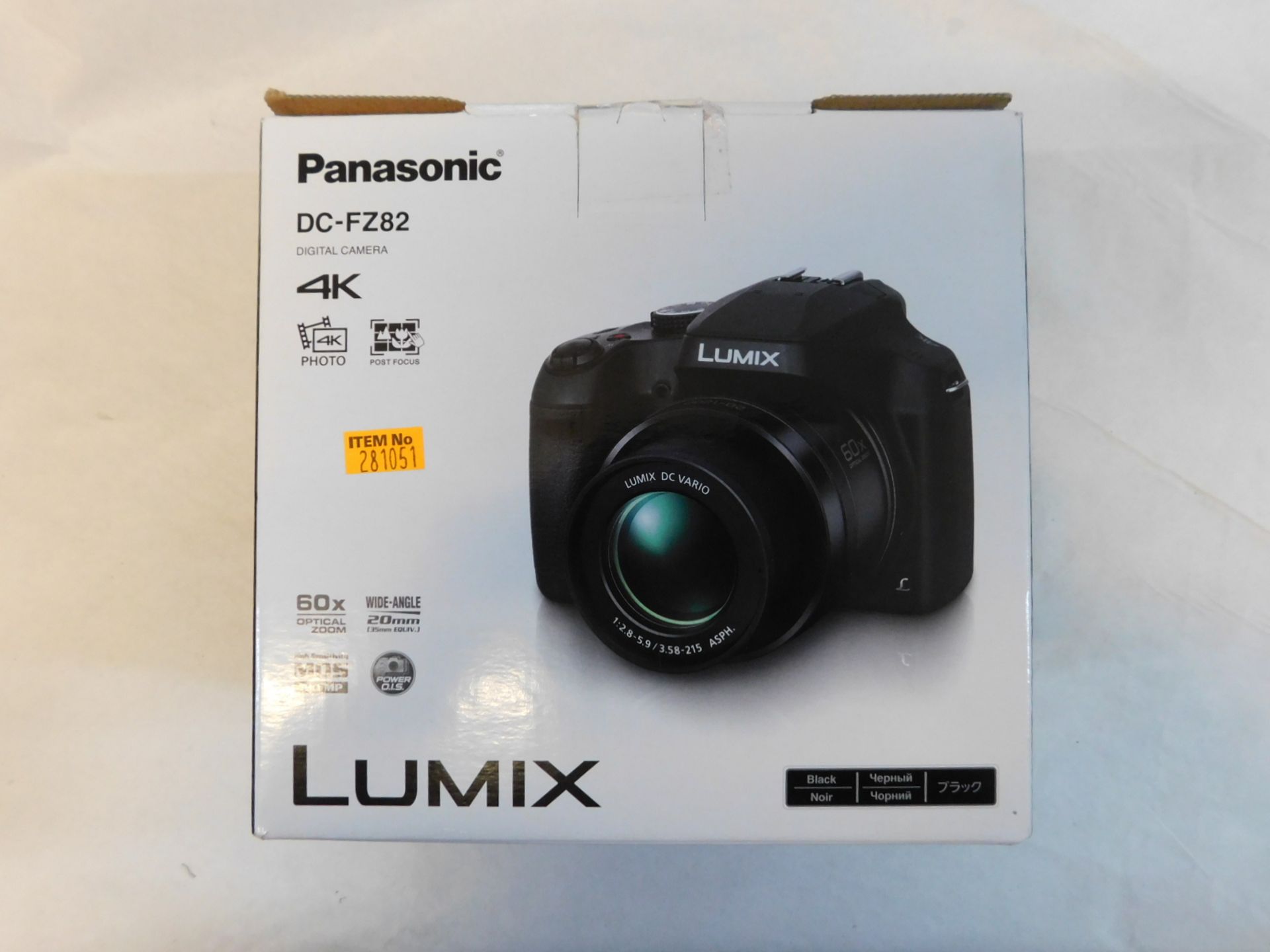 1 BOXED PANASONIC DC-FZ82 4K UHD 60X OPTICAL ZOOM DIGITAL BRIDGE CAMERA RRP Â£299