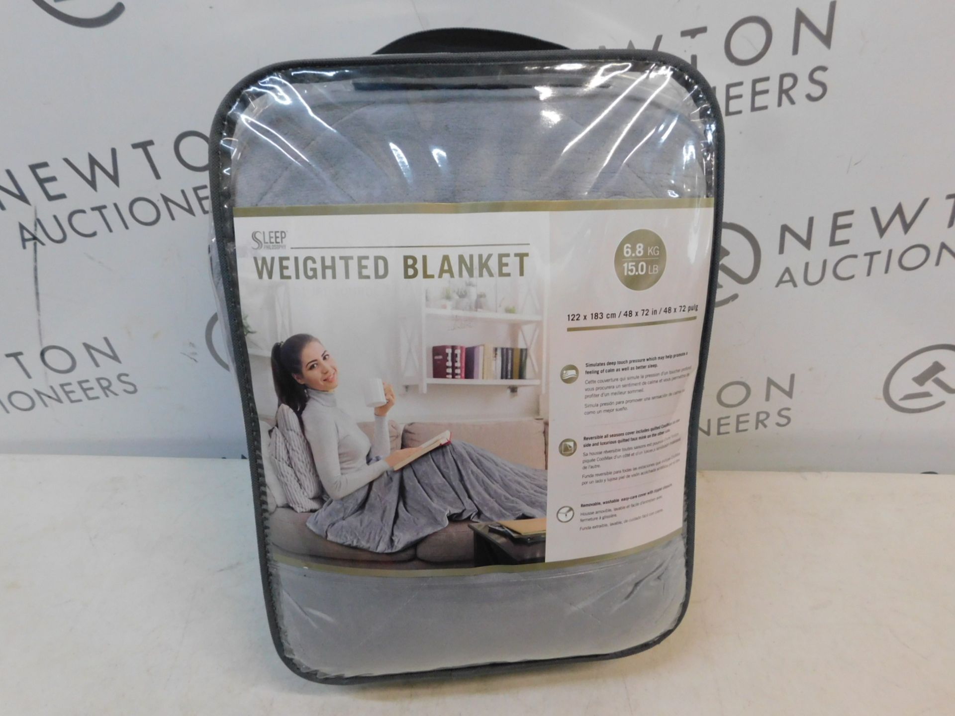 1 BAGGED SLEEP PHILOSOPHY GREY WEIGHTED BLANKET (122 X 183 CM, 6.8KG) RRP Â£79.99