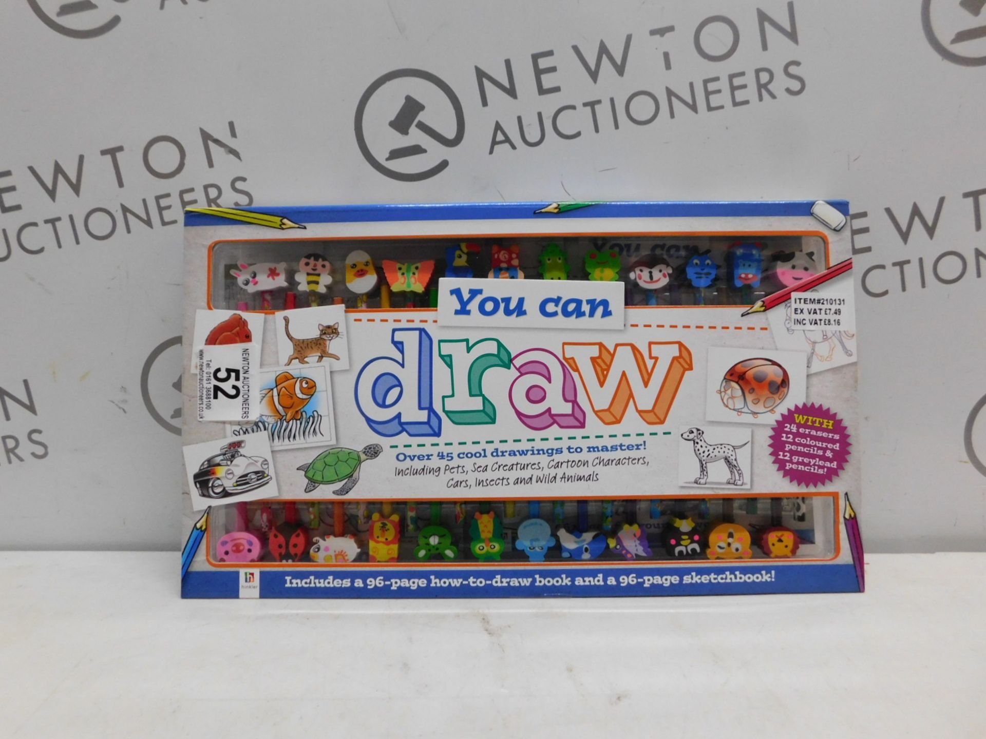 1 PACK OF YOU CAN DRAW DRAWING SET WITH SKETCHBOOK, COLOURED PENCILS AND ERASERS RRP Â£9.99