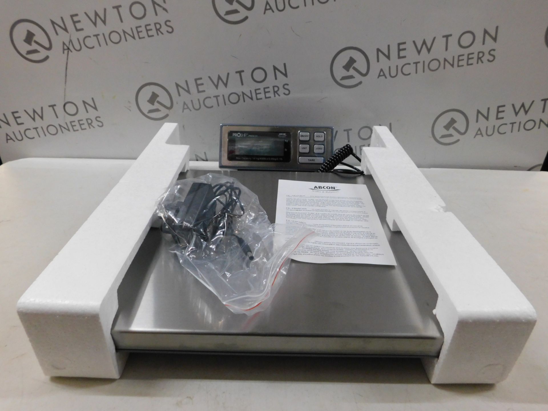 1 BOXED ABCON PROSHIP LARGE HEAVY DUTY ELECTRONIC SCALE (181KG/ 400LBS CAPACITY) RRP Â£129.99