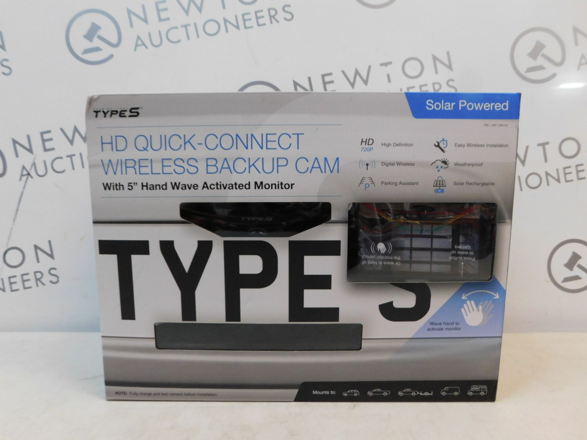 1 BOXED TYPE S SOLAR POWERED HD QUICK-CONNECT WIRELESS REVERSE PARKING CAMERA RRP Â£149