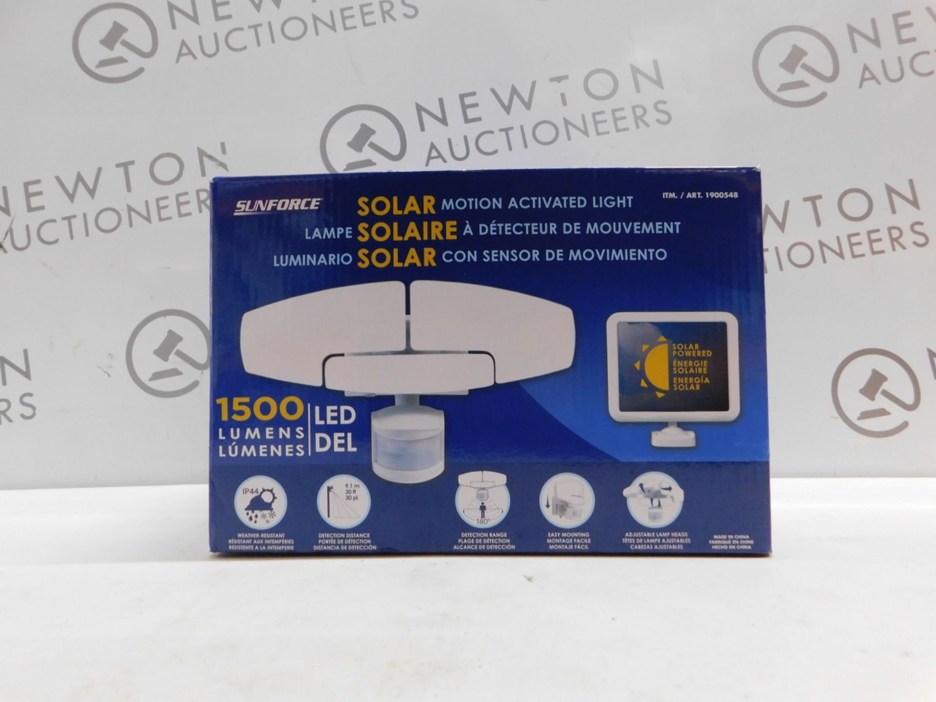 1 BOXED SUNFORCE LED TRIPLE HEAD SOLAR MOTION ACTIVATED LIGHT RRP Â£119.99