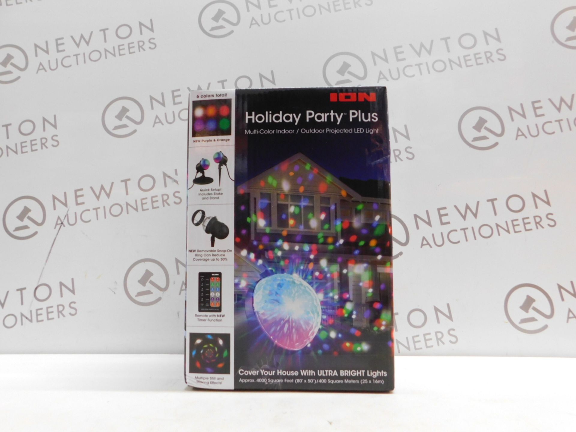 1 BOXED ION HOLIDAY PARTY PLUS MULTI-COLOR INDOOR/OUTDOOR PROJECTED LIGHT RRP Â£49