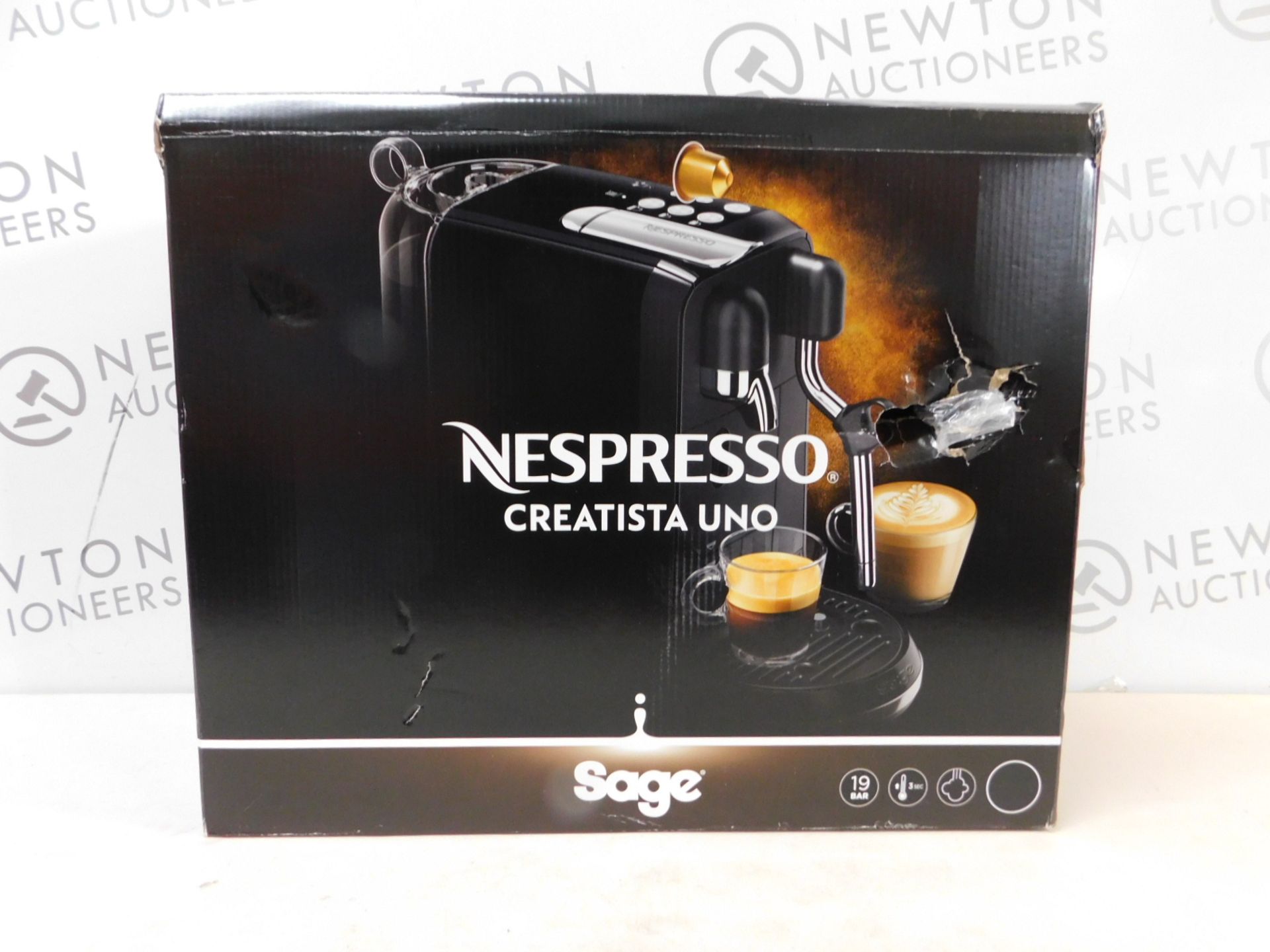 1 BOXED NESPRESSO BY SAGE CREATISTA UNO SNE500BKS4GUK1 COFFEE MACHINE RRP Â£399