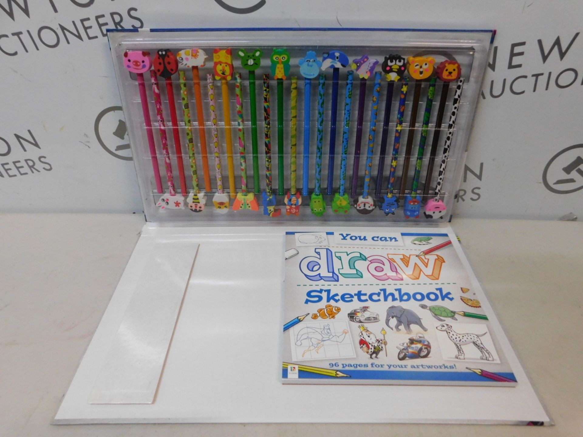 1 PACK OF YOU CAN DRAW DRAWING SET WITH SKETCHBOOK, COLOURED PENCILS AND ERASERS RRP Â£9.99