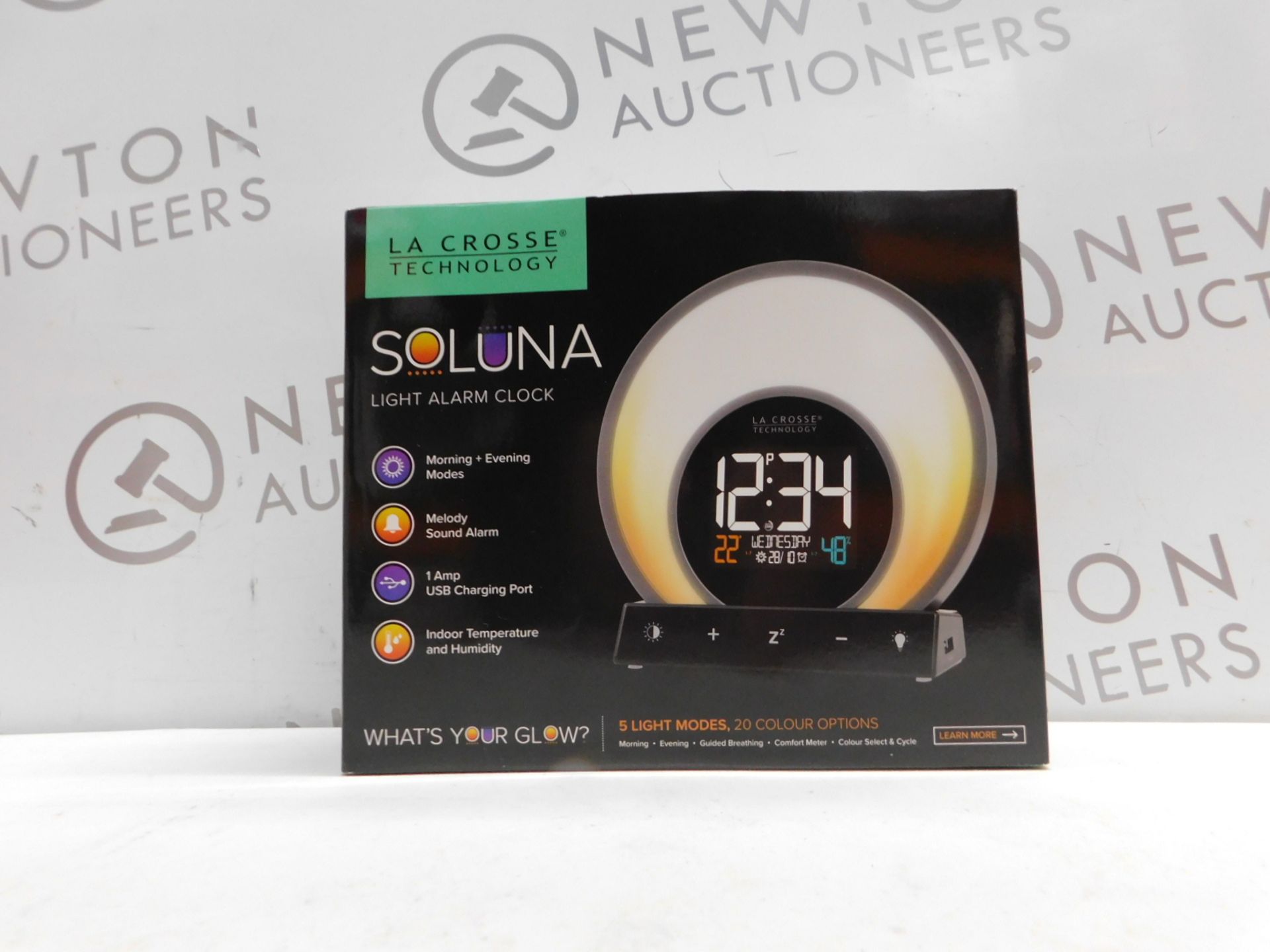 1 BOXED LA CROSSE TECHNOLOGY SOLUNA LIGHT ALARM CLOCK RRP Â£49.99