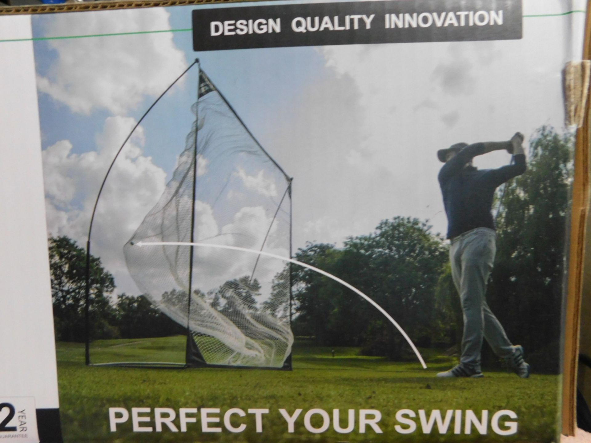 1 BOXED QUICKPLAY QUICK HIT GOLF / CRICKET PRACTICE NET 8' X 8' RRP Â£99