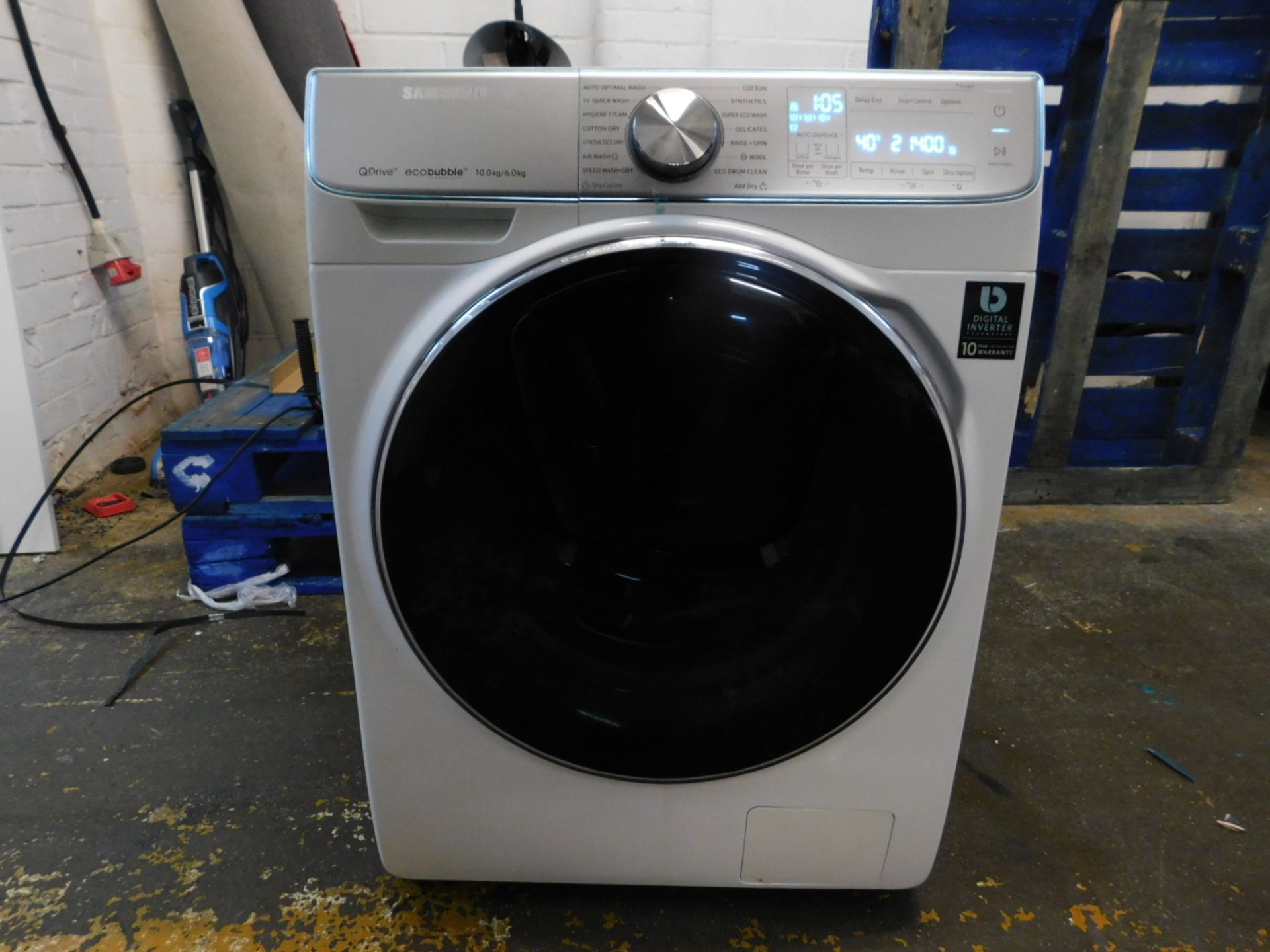 1 SAMSUNG WD10N84GNOA 10KG/ 6KG 1400RPM QDRIVE WASHER DRYER WITH ADDWASH RRP Â£1299 (POWERS ON)