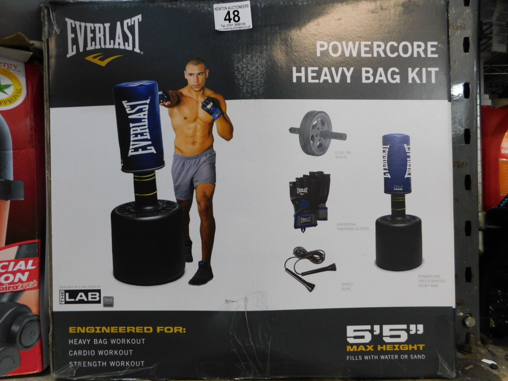 1 BOXED EVERLAST FIT POWERCORE FREESTANDING HEAVY BAG KIT RRP Â£199