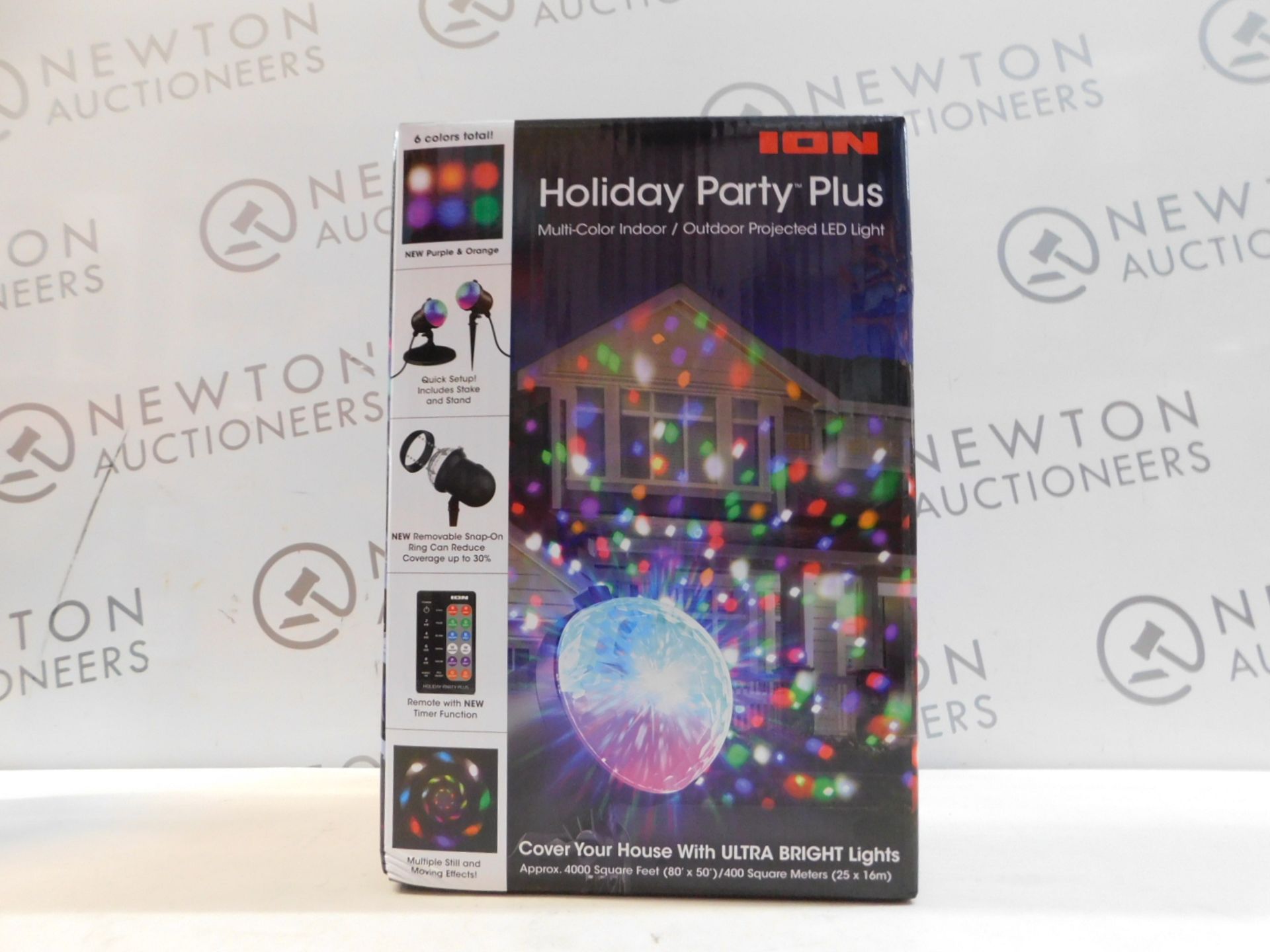 1 BOXED ION HOLIDAY PARTY PLUS MULTI-COLOR INDOOR/OUTDOOR PROJECTED LIGHT RRP Â£49