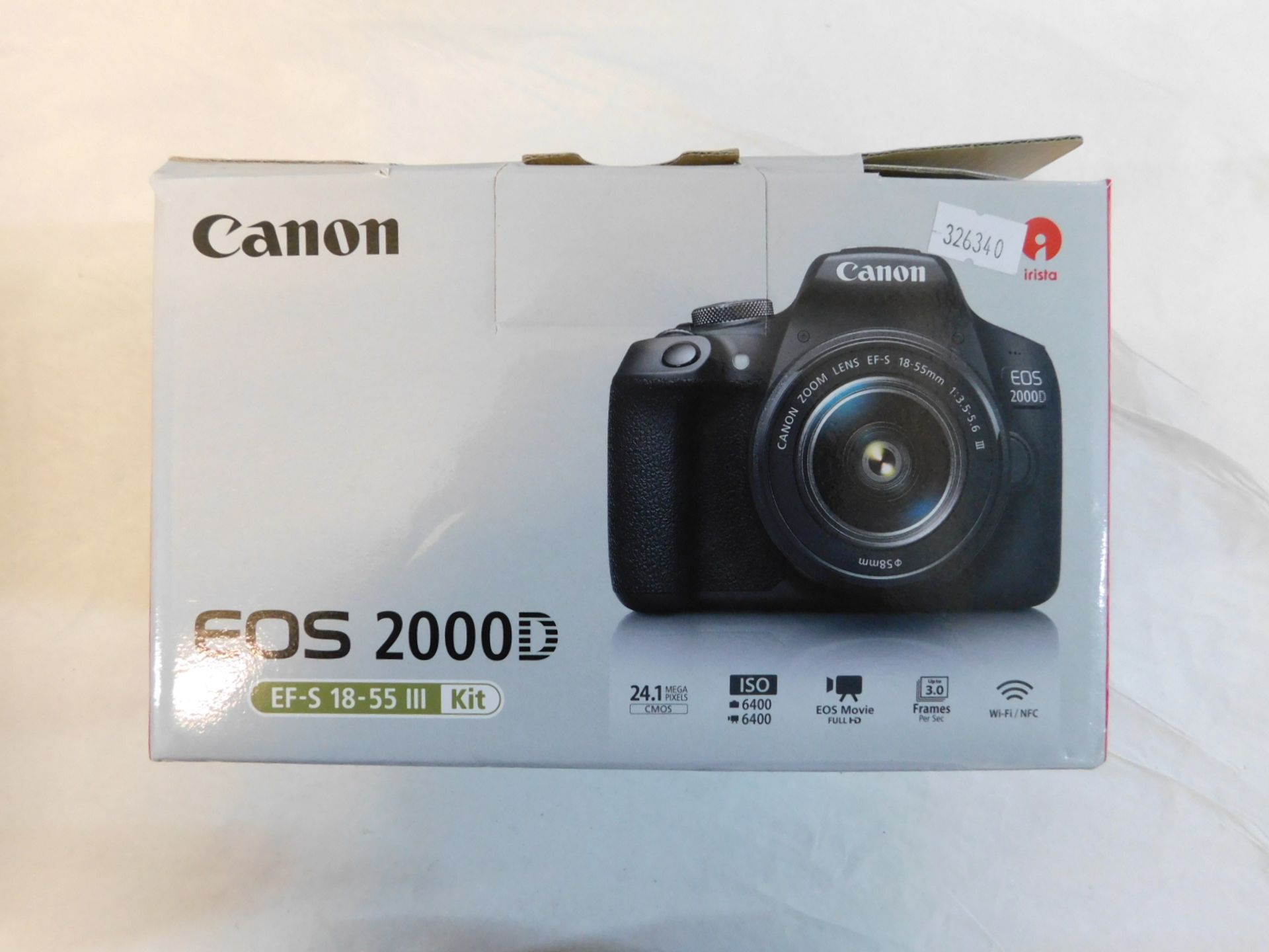 1 BOXED CANON 2000D DSLR CAMERA KIT COMES WITH 18-55MM LENS RRP Â£499.99