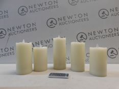 1 SET OF 5 WAX LED CANDLES WITH REMOTE CONTROL RRP Â£39.99