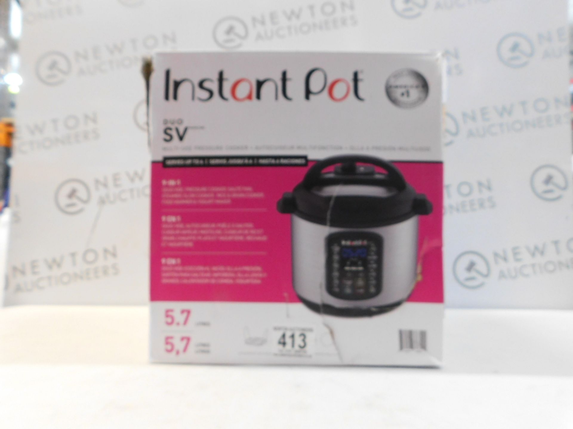 1 BOXED INSTANT POT DUO SV 9 IN 1 ELECTRIC PRESSURE COOKER 5.7L RRP Â£115